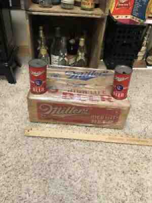 1930s Miller Beer Box Case Box For 24 Cans OI Red Can No Cans In Box Rare