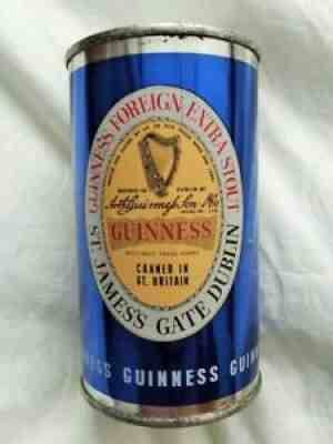 11.39oz Guinness Foreign Extra Stout Flat Top Beer Can Great Britain UK