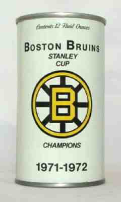 Black Label Boston Bruins 1971-1972 Champions 12 oz. Pull Top Beer Can-Natick