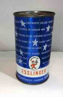 Esslinger Parti Quiz Vintage Flat Top Beer Can empty