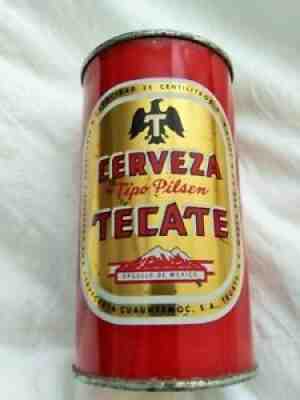 35CL Cerveza Tecate Tipo Pilsen Beer Steel Flat Top Beer Can Mexico