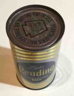 Old Reading Beer Can Reading PA Tax Keystone Stamp Lid Flat Top Advertising