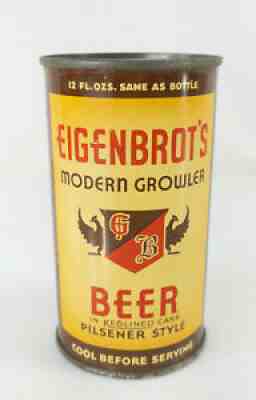 Rare Eigenbrot's Modern Growler Air Filled Sample Beer Can Breweriana Globe