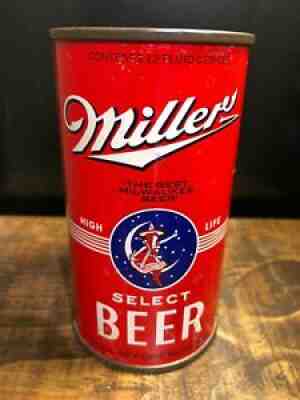 MILLER *** HIGH LIFE *** VARIATION Top Beer Can **** Has 4% Alcohol Statement