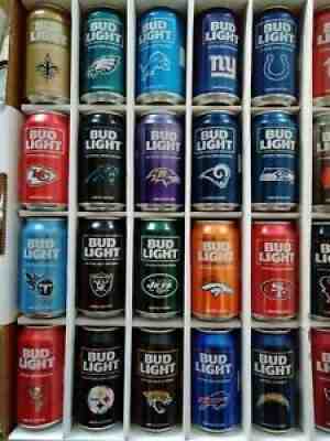 Chicago Bears Bud Light 2017 NFL Kickoff Beer Can BOTTOM OPENED