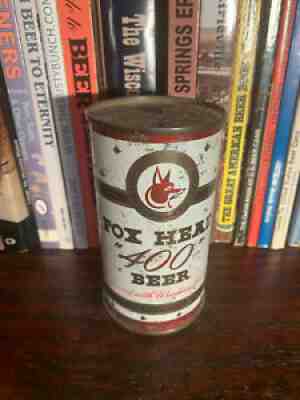 Fox head "400" 12oz Flat Top Beer Can EMPTY