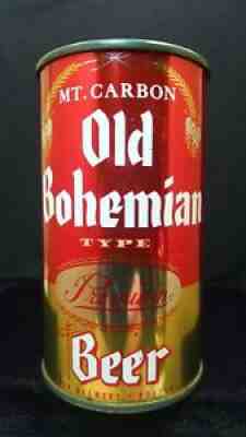 MT CARBON OLD BOHEMIAN TYPE PREMIUM BEER MID 1950'S 12OZ FLAT TOP CAN - NICE