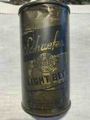 Rare WWII Schaefer Light Beer Olive Drab Flat Top Can, New York, NY