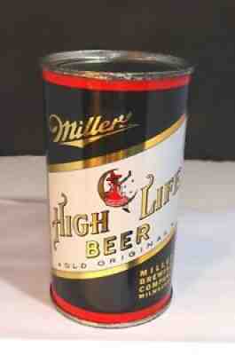 Miller High life Vintage Flat Top Beer Can empty