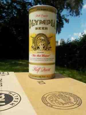 16 OZ OLYMPIA GOLD BANDS HALF QUART STRAIGHT STEEL OLD BEER CAN