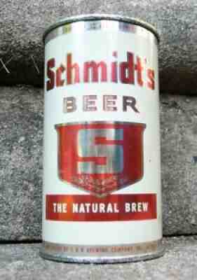 Schmidt's Detroit Flat Top Can 1+. Superman S Label. Rare Michigan Mich Mi Beer.