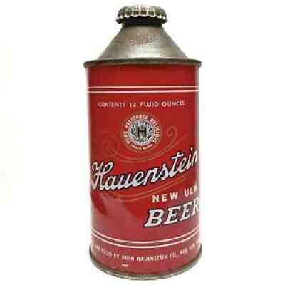 Vintage HAUENSTEIN Since 1864 Cone Top Beer Can W/ Cap New Ulm Minnesota