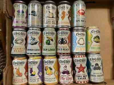 SPECIAL LISTING FOR A CUSTOMER. *** 17 CAPE MAY CRAFT BEER CANS. NEW JERSEY