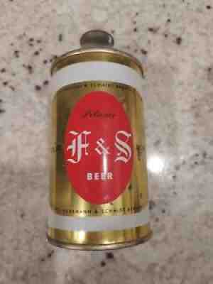 Vintage F & S Beer Can PILSENER NY Fuhrmann Schmidt Brewing 12oz CONE TOP