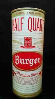 BURGER PREMIUM BEER HALF QUART - MID 1960'S 16OZ EARLY PULL TAB CAN - CINCINNATI
