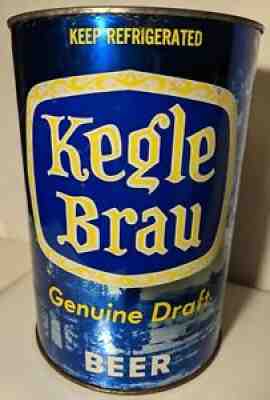 EMPTY Rare indoor Kegle Brau Draft gallon beer can- USBC 245-5 Cold Spring, MN