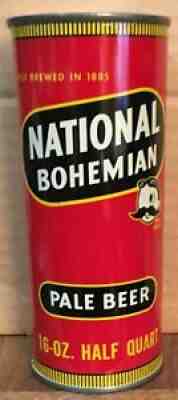 NATIONAL BOHEMIAN PALE BEER FLAT TOP - 16 OUNCE / HALF QUART - USBC 232-29 NICE