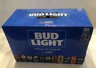 2017 BUD LIGHT NFL TEAM CAN EMPTY BEER CAN 36 TOTAL CANS ALL 32 TEAMS