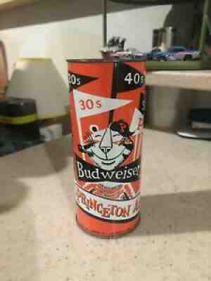 1960 BUDWEISER WELCOME RRINCETON ALUMNI 16oz BEER CAN ~ ST.LOUIS, MISSOURI.