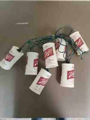 Vintage Schlitz Beer Party Lights, Patio, RV, 7 cans, 1970s,