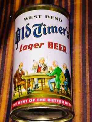 OLD TIMER'S Flat Top Beer Can West Bend Wisconsin vintage antique old soda pop
