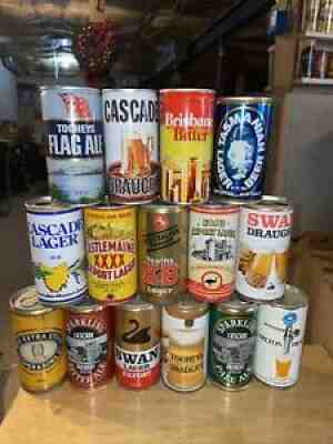 15 Different Steel Beer Cans From Australia - Swan - Cascade - Tooheys - Emu -