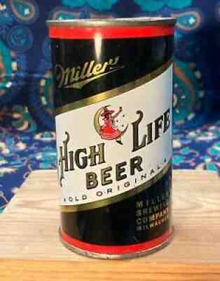 Miller High Life Beer Can Flat Top Nice Rustfree Indoor Can!! GR1/1+ L@@K!!!