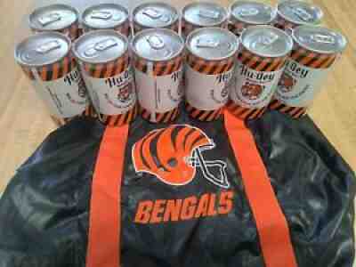 1988 1989 Hudepohl Cincinnati Bengals HuDey 6 Beer Can Pack