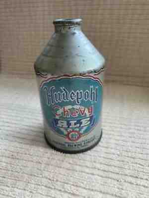 Rare Hudepohl Chevy Ale Crowntainer Beer Can