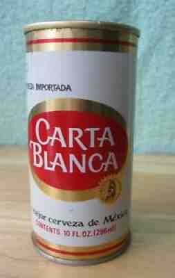 CARTA BLANCA 10 OZ PULL TAB BEER CAN MEXiCO PUERTO RICO PR CERVEZA