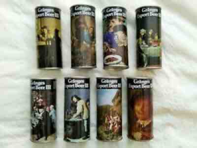 16oz 45cl Granges Export Beer III 8 Can Famous Paintings Beer Can Set Sweden