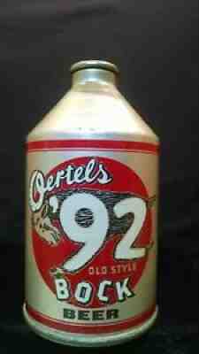 OERTELS '92 OLD STYLE BOCK BEER - EARLY 1950'S 12OZ CROWNTAINER CONE TOP CAN