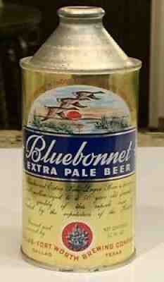 Bluebonnet Beer Can - Cone Top - Dallas Texas - Super metallic Condition - Empty