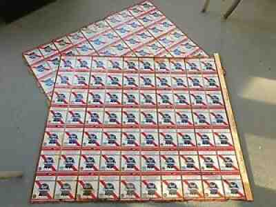 TWO SHEETS Vintage PABST BLUE RIBBON Uncut Tapa Beer Can 140 Squares 70 Cans PBR