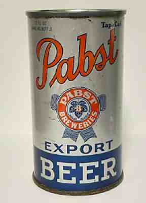 PABST EXPORT BEER FLAT TOP CAN - OPENING INSTUCTIONS - PATENTS PENDING 1936 can!