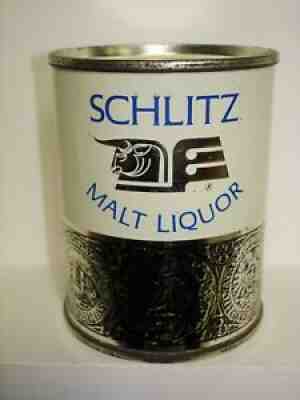 SCHLITZ MALT LIQUOR (MILWAUKEE - EMBOSSED) 8oz FLAT TOP BEER CAN B382