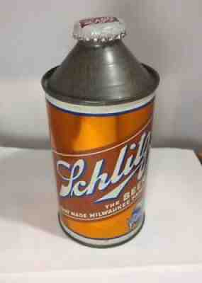 Schlitz IRTP Vintage Cone Top Beer Can Gorgeous!