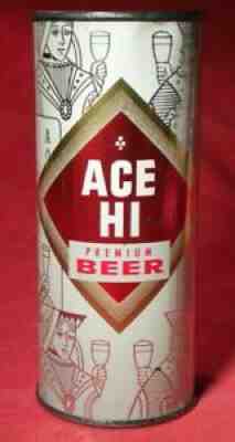 RARE!! SWEET!! Â ACE HI Â 16 ounce Flat Top Beer Can!! Ace Brewing Co. Chicago,Ill