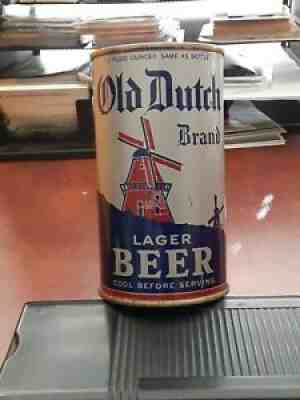 OLD DUTCH BRAND LAGER BEER (EMPTY) FLAT TOP, OI, IRTP CAN--STUNNING--