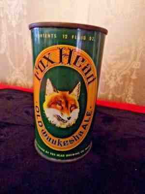 Vintage Fox Head Old Waukesha Ale Flat top beer can-12 oz