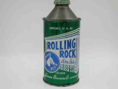 Rolling Rock Extra Pale Cone Top Beer Can ( BEAUTIFUL )