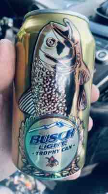 busch light beer can. Gold trophy can. Extremely RARE.