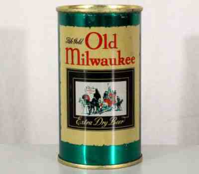 OLD MILWAUKEE IRTP VERY CLEAN FLAT TOP BEER CAN JOS. SCHLITZ MILWAUKEE WISCONSIN