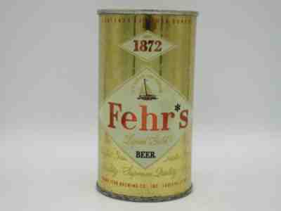 Fehr's 1872 Liquid Gold Flat Top Beer Can ( STUNNING - TOUGH )