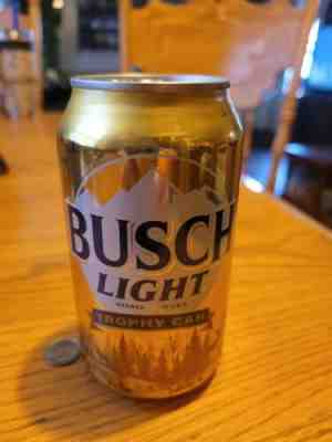 busch light beer can. Gold trophy can. Extremely RARE.