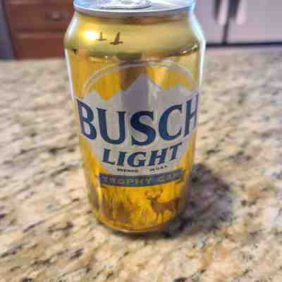 busch light beer can. Gold trophy can. Extremely RARE.
