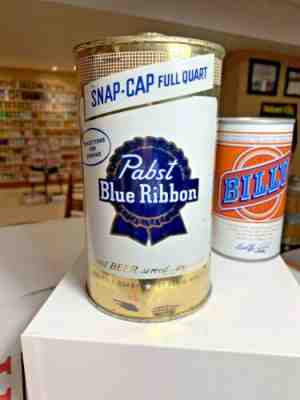 Pabst Blue Ribbon Snap-Cap QUART Cone Top Beer Can Milwaukee WI 217-3 BEAUTIFUL
