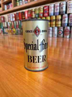 GRACE BROS Special Brew Flat Top Beer Can 1936 All Original R-9 Rarity Clean!!