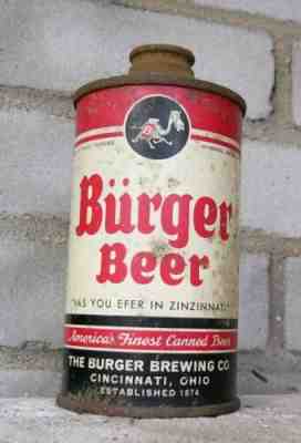 Burger Camel Cone Top Can. 1930's Low Pro Cincinnati Ohio Beer. Rare & Desirable
