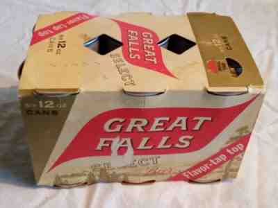 1960's era Great Falls Beer Sales Display Six Pack. Unopened and Empty.